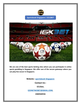 Sportsbook Singapore | EZ12BET