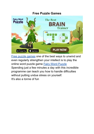 Free Puzzle Games