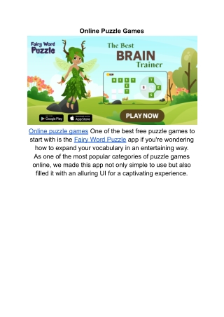 Online Puzzle Games