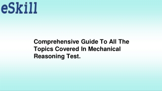 Comprehensive Guide To All The Topics Covered In Mechanical Reasoning Test