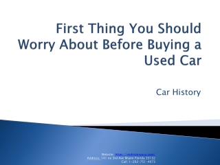 Before Buying a Used Car