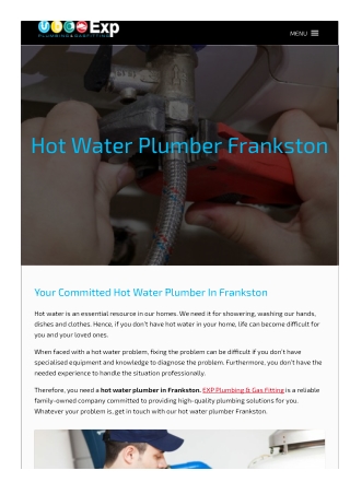 Hot Water Plumber Frankston