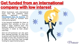 International loans for business