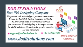 Web Development Company Trichy - DOD IT SOLUTIONS