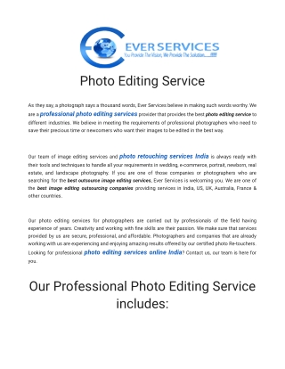 Photo editing services USA | Best Photo editing Services Australia