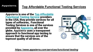 Top Affordable Functional Testing Services