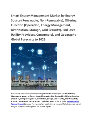 Smart Energy Management Market,Global Forecasts to 2029