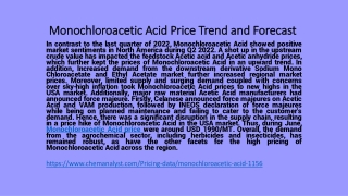 Monochloroacetic acid pricing online