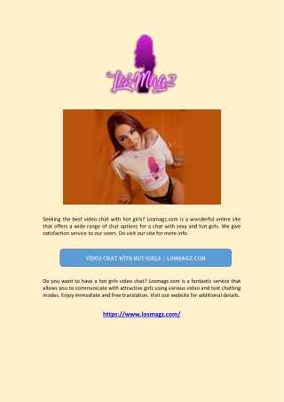 Video Chat With Hot Girls | Losmagz.com