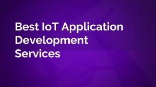 Best IoT Application Development Services