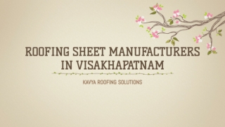 Roofing Sheet Manufacturers in visakhapatnam