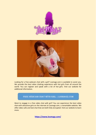 Free Webcam Chat With Girl | Losmagz.com