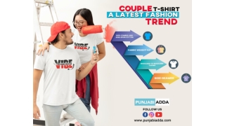 Trendy Matching Couple T Shirt – Vibe Teri Meri Mildi Aa – Punjabi Adda