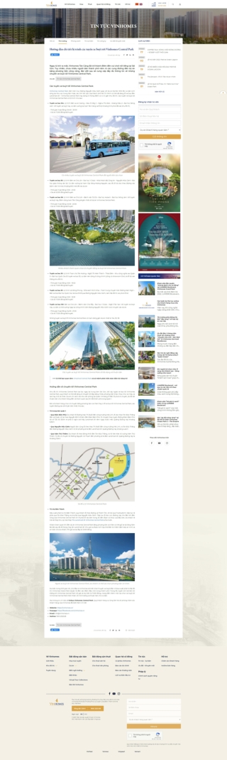 Xe buýt tới Vinhomes Central Park - hướng dẫn lộ trình - vinhomes.vn