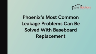 Phoenix's Most Common Leakage Problems Can Be Solved With Baseboard Replacement