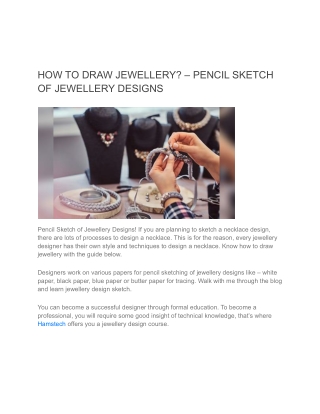 HOW TO DRAW JEWELLERY_ – PENCIL SKETCH OF JEWELLERY DESIGNS