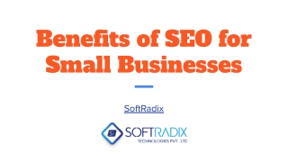 Benefits of SEO for Small Businesses