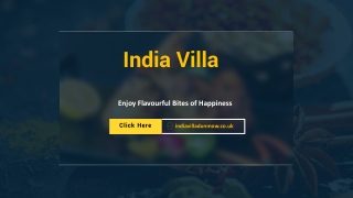 India Villa | The Best Indian Restaurant in Thaxted, Dunmow