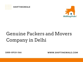 Genuine Packers and Movers Company in Delhi - ShiftingWale