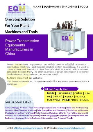 Power Transmission Equipments Manufacturers in China