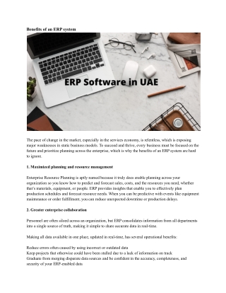 ERP Software in UAE