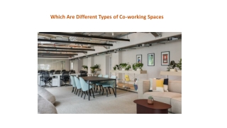 Which Are Different Types of Co working Spaces