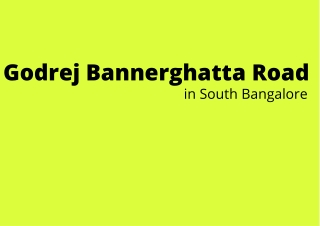 Godrej Bannerghatta Road Bangalore E-Brochure