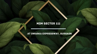 M3M 111 At Dwarka Expressway Gurgaon - Download PDF