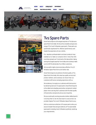 TVS 2 wheeler OEM Parts Exporter from India Smart Parts Export