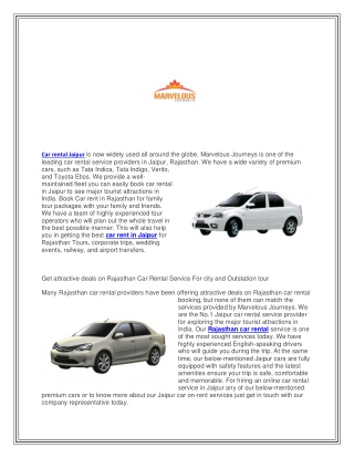 Jaipur Car Rental