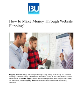 How to Make Money Through Website Flipping