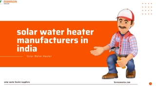 Solar Water Heater
