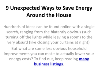 9 Unexpected Ways to Save Energy Around the House