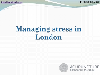 Managing stress in London