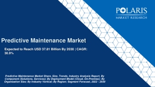 Predictive Maintenance Market Analysis Report 2022-2030