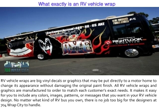 What exactly is an RV vehicle wrap?
