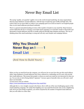 Never-Buy-Email-List