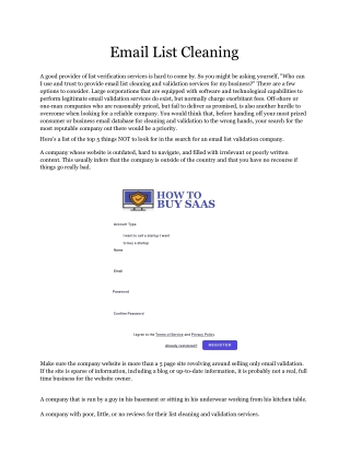Email-List-Cleaning