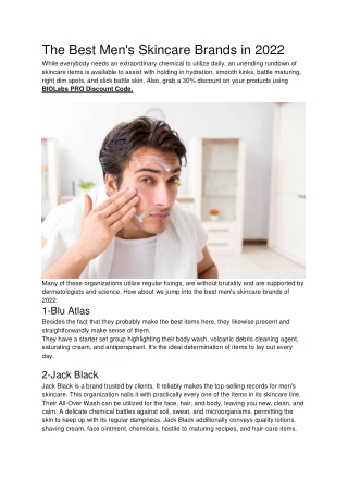 The Best Men's Skincare Brands in 2022
