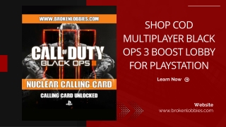 Shop COD Multiplayer Black OPS 3 Boost Lobby for PlayStation