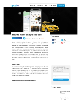 How to make an app like uber