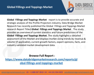 Global Fillings and Toppings Market Share