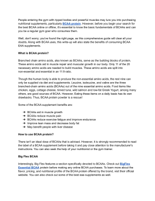 The Benefits Of Amino Acids_ Why We Take BCAAs
