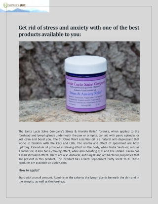 Get rid of stress and anxiety with one of the best products available to you