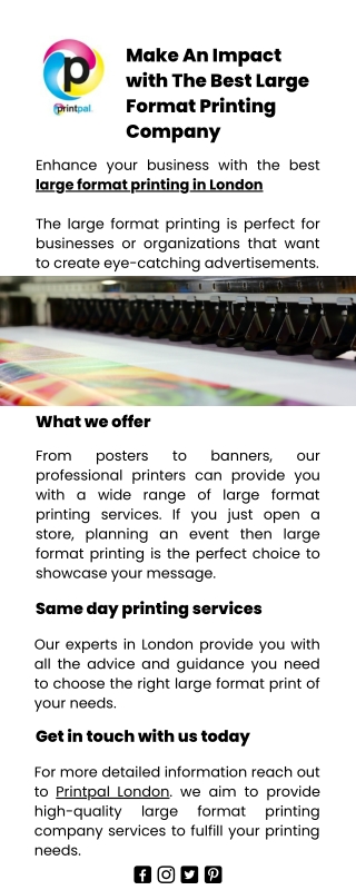 Make An Impact with The Best Large Format Printing Company