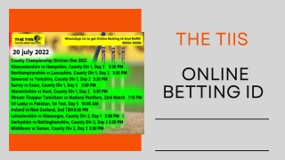 Why TIIS Is The Best Online Betting ID | Online Betting Id