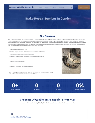 Brake Repair Services In Conder | Best Brake Repair Specialists Conder