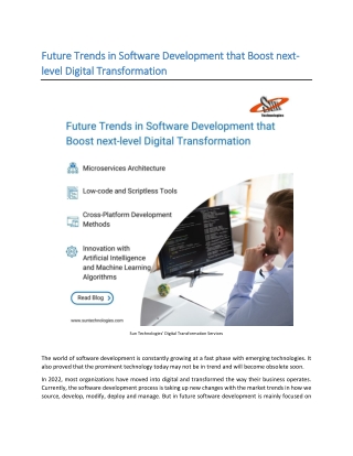 Future Trends in Software Development that Boost next-level Digital Transformation