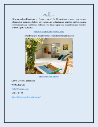 Hotel Boutique Fuerteventura | helenafuerteventura.com