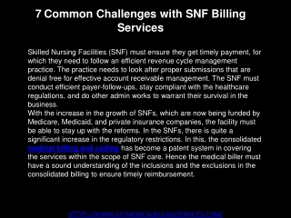 7 Common Challenges with SNF Billing Services